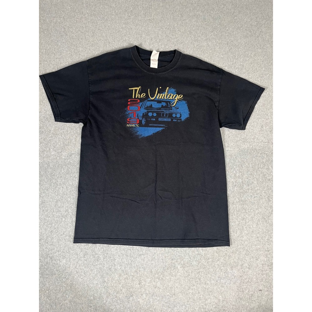 The‎ Vintage 2019 BMW Car Show T-Shirt Black Large Asheville NC Graphic